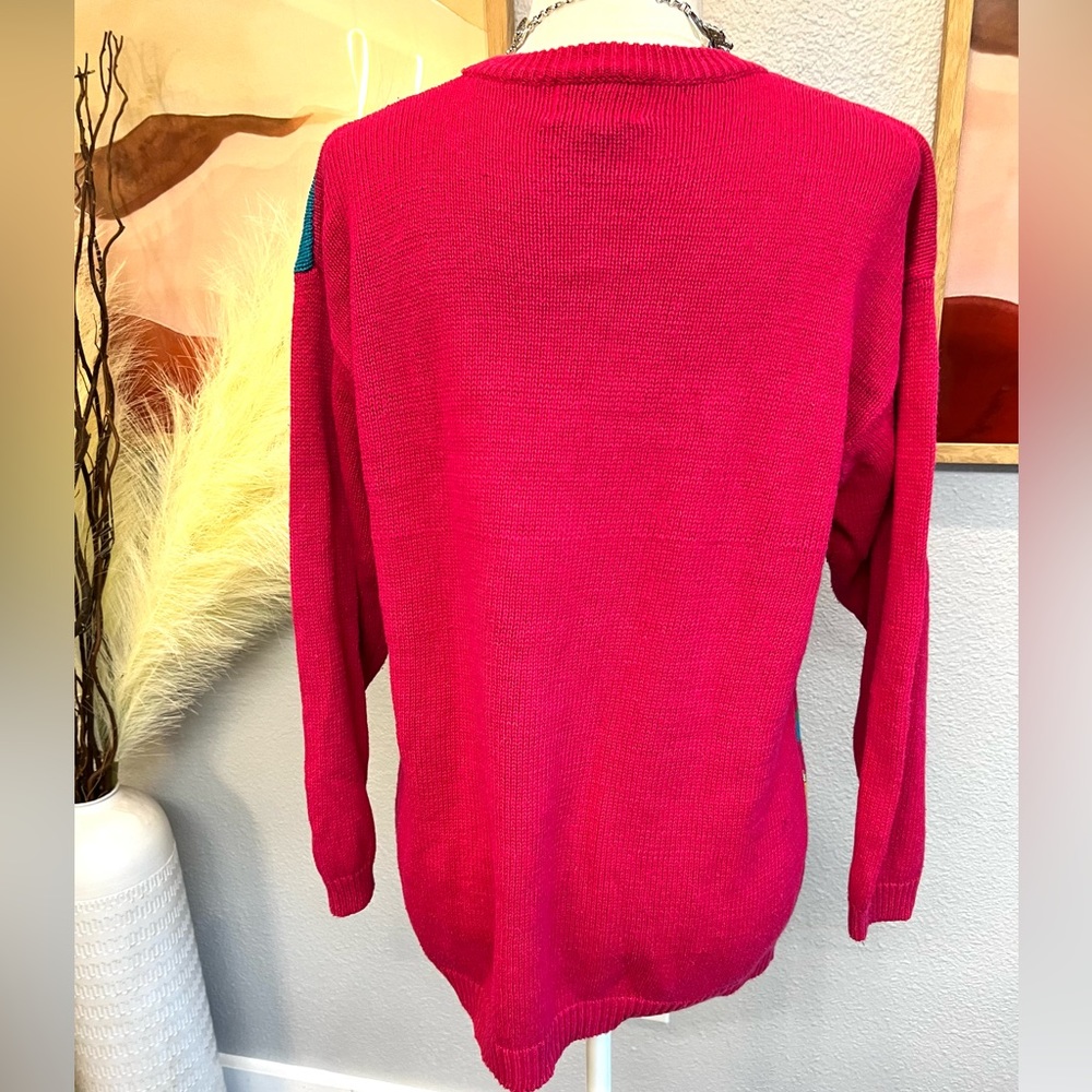 Vintage Petite Sophisticate Retro Pattern Sweater - Picture 4 of 10